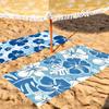 Blue Hibiscus Towel Quick Drying Beach Towels Are Suitable For Swimming Pools Camping Yoga And The Gym