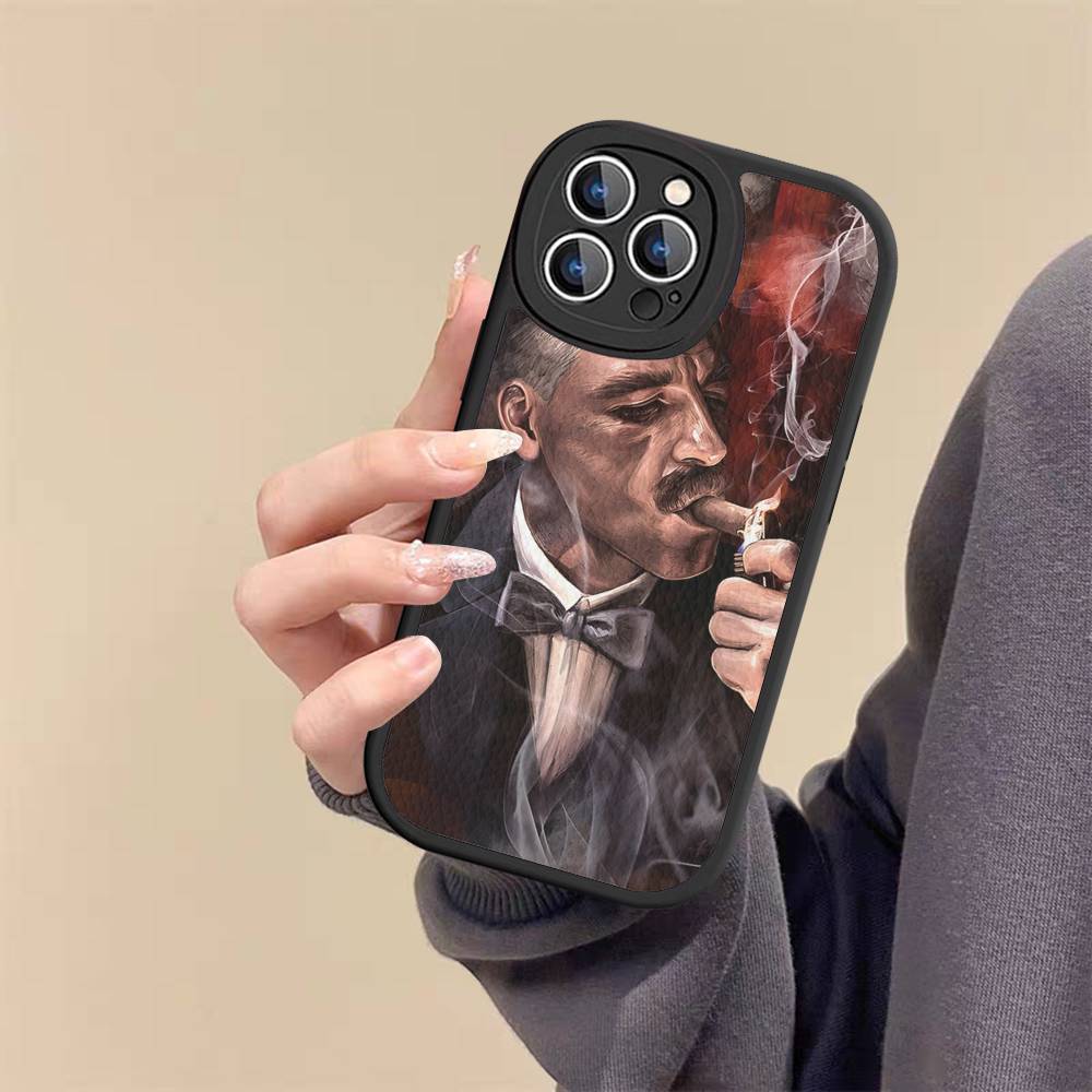 Movie P-Peaky-S B-Blinders Phone Case For IPhone 16 15 14 13 12 11 Pro Max Plus Soft Leather Cover