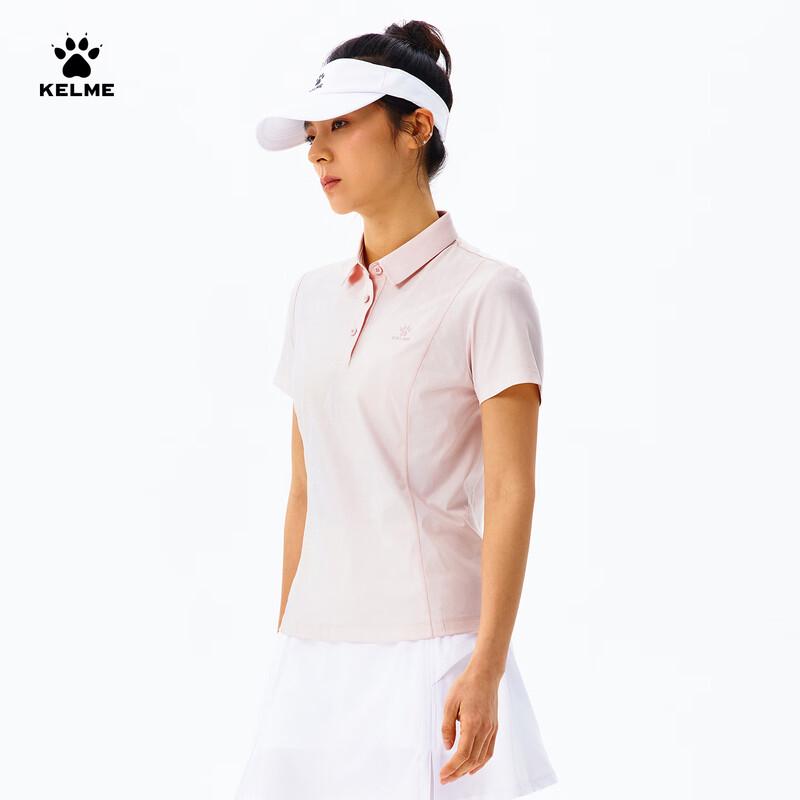 KELME Damen Kurzarm-Poloshirt mit Baumwollgefühl und Schnelltrocknung