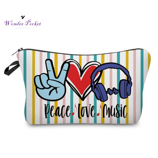Trendy Print Large Capacity Clutch Bag Portable Fashion Appearance Zipper Cosmetic Bag