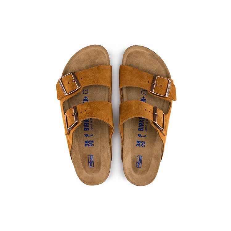 Birkenstock Suede Comfortable Round Toe Thick Sole Versatile Metal Buckle Slide Sandals Unisex Sandals Brown 1009527