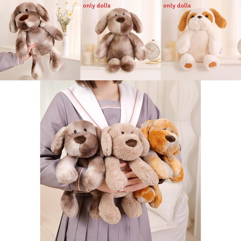 Kid Friendly Soft Dog Plush Doll With Tie Dye Effect For Bedtime And Play