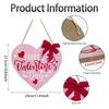 Romantic Red Heart Hanging Ornament Handmade Happy Valentines Day Decor  Wedding Party