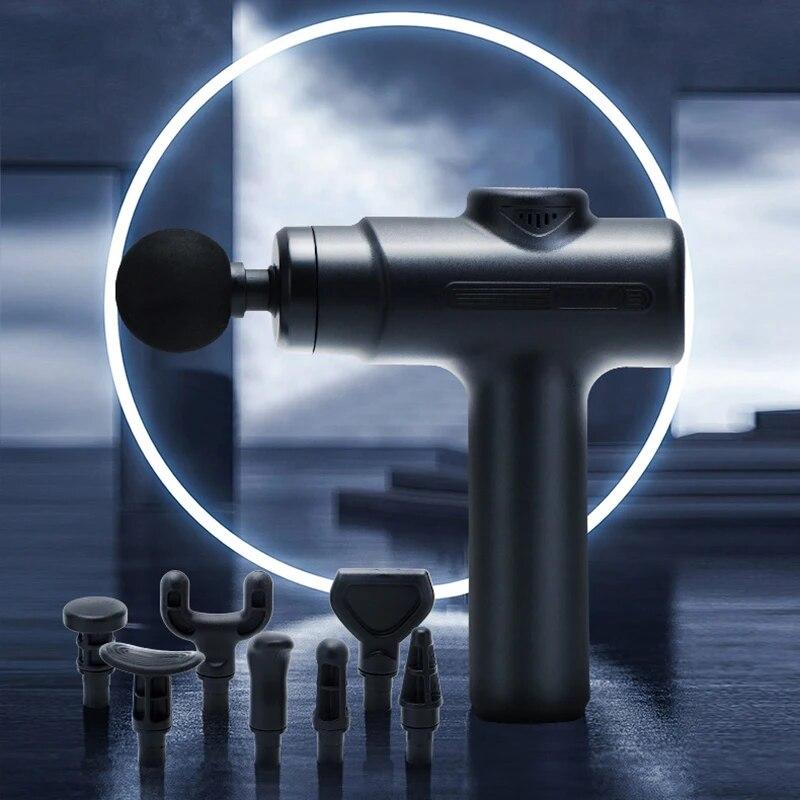 Deep Tissue Massage Gun for Whole Body Back Neck Massager Rechargeable Handheld Percussion with 8 Heads