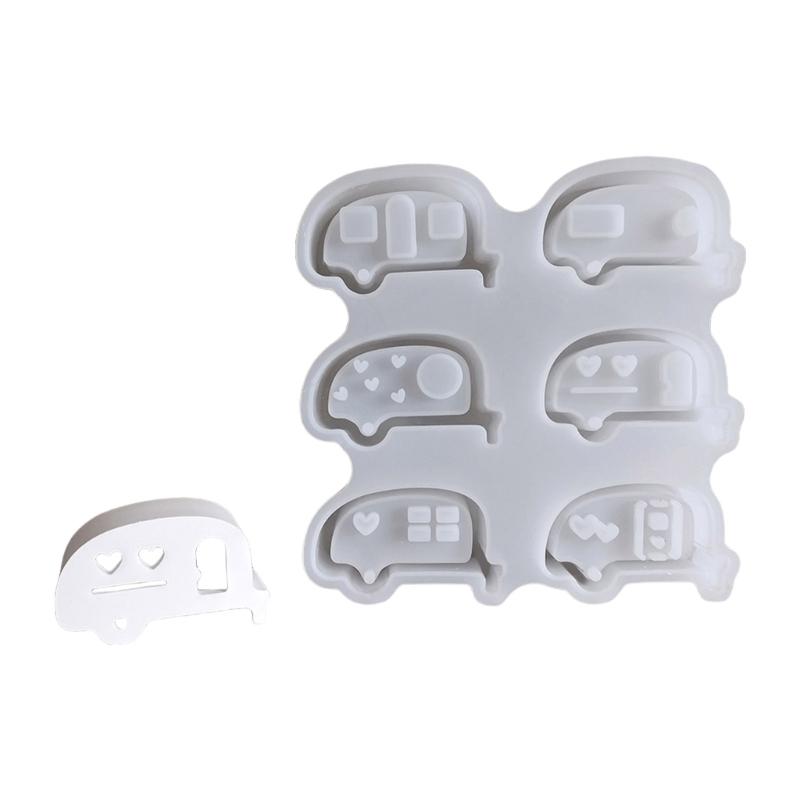 

Hollow Bus Atmosphere Light Mold Flexible Silicone Decoration Mold Jewelry Tool Candle Holder Embellishment Mould