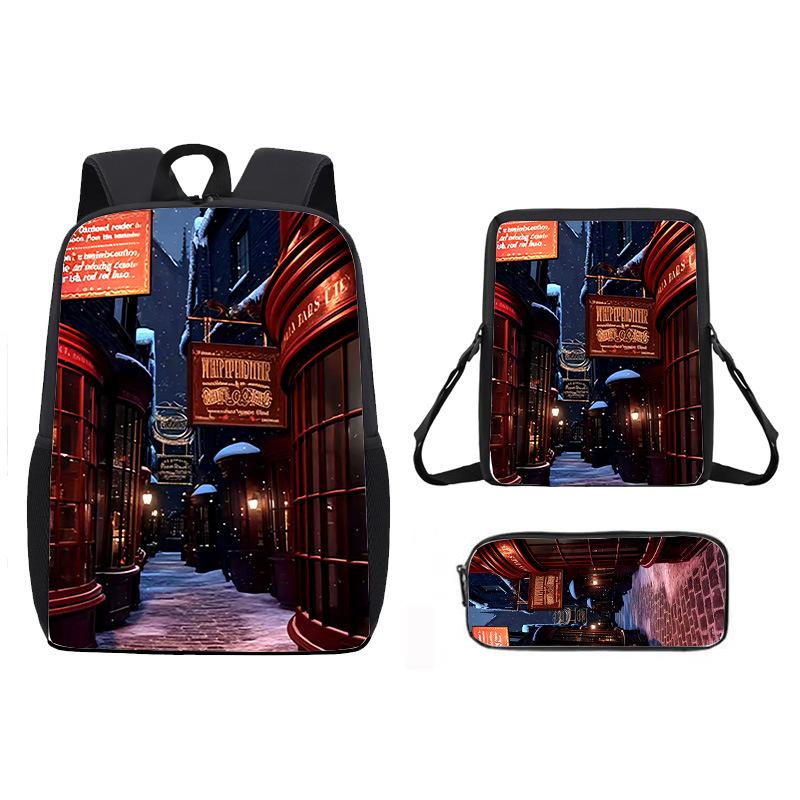 Christmas ChristmasDay Student School Bag Backpack Satchel Bag Pencil Case D Storage Christmas