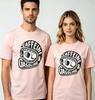 2026 New Black Roundneck Tshirt With Retro Helmet Skull Pattern Caffeine And Gasoline Print Motorcycle Rider Cotton Tshirt