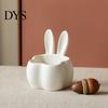 Decorative Bunny Ornament 3D Printed Rabbit Storage Organizer, Cute Ears Desktop Container for Minimalist Jewelry Tray Keys Jewelry, Plastic