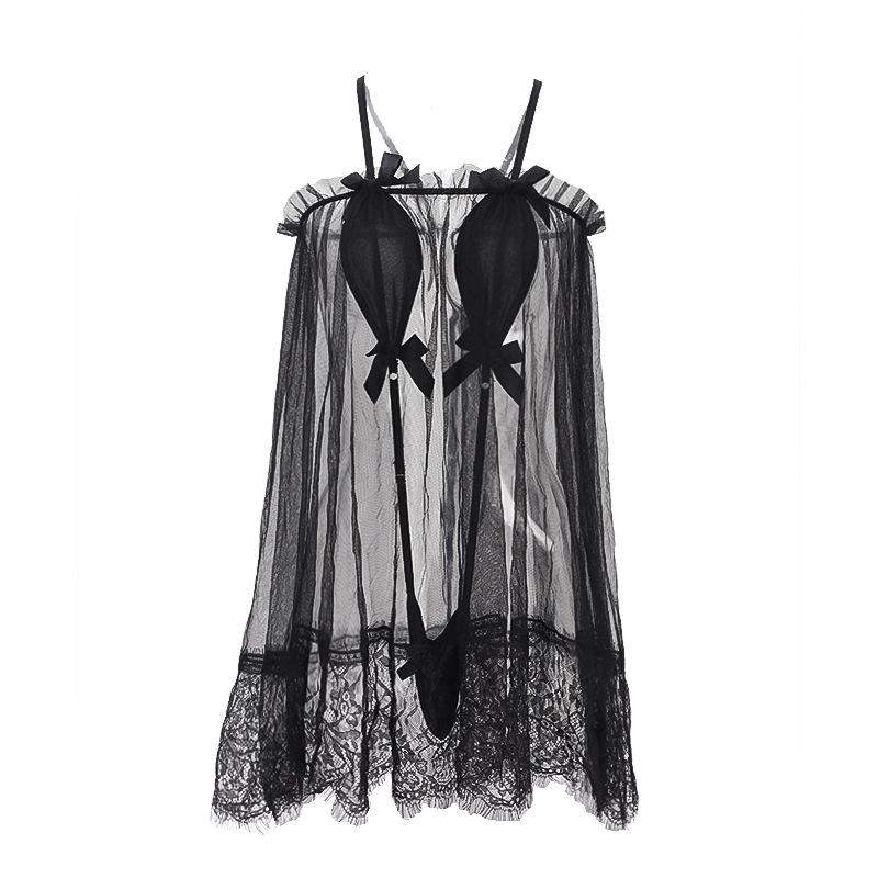 Sex Underwear Passion Suspenders Small Fresh Hot Uniform Mesh Transparent Temptation No Drag Sao Suit Nightdress