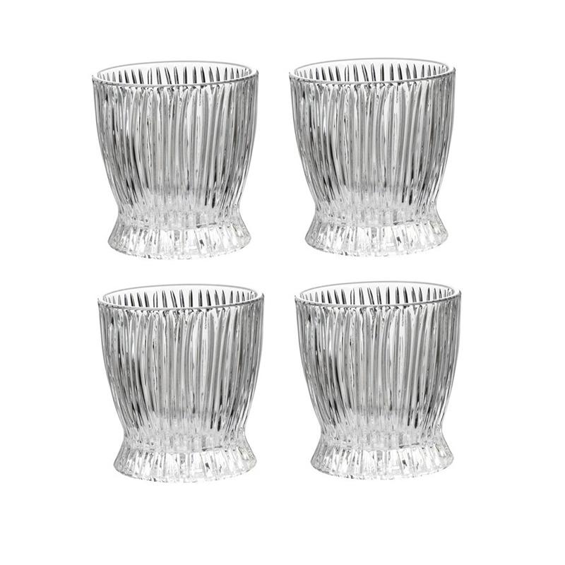 

4 шт. Набор вертикальных стеклянных кружек с зернистостью 280 мл/370 мл, кружки для молока и латте, персонализированные маленькие бокалы для вина в форме талии, коктейльные кружки 4pcs