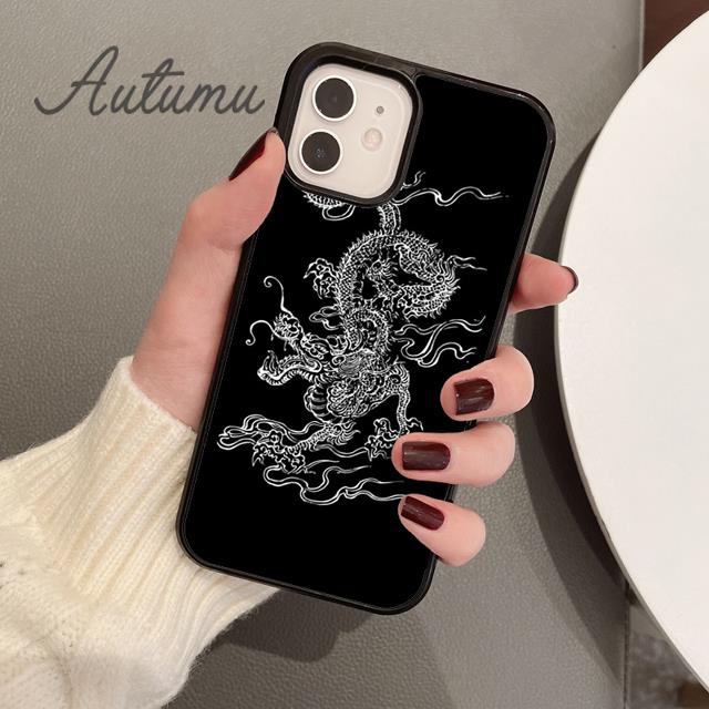 Chinese Dragon Phone Case for iPhone 11 12 13 14 Pro Max Mini X XR XS SE 2020 6S 7 8 Plus Samsung Galaxy S21 S22 Shell Coque