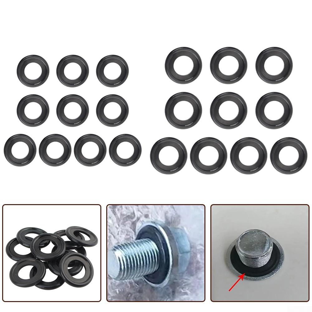 Pcs Black Rubber Sealing Oil Drain Plug Gasket Washer Replacement