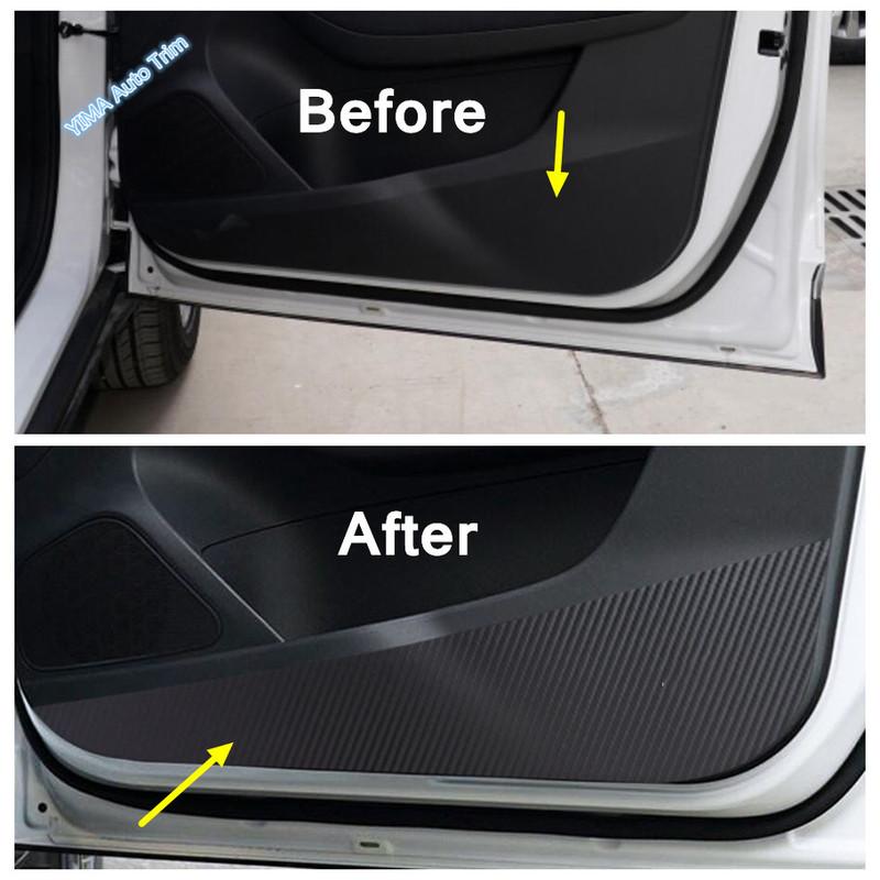 Car Mouldings Car Door Anti-kick Anti-dirty Pads Trim Protection Covers Stickers Decoration Accessories For MG ZS 2018 -