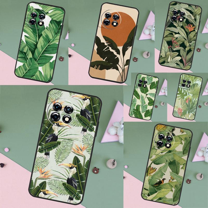 Retro Banana Leaf Plant Case For OnePlus Nord CE 5 2 3 4 Lite N30 N20 OnePlus 15 13 12 11 9 10 Pro 10T 13R 15R Cover
