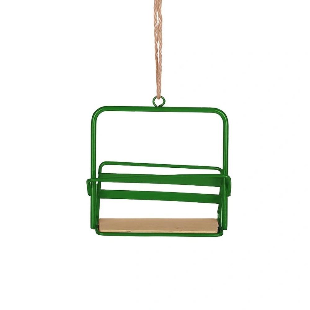 Red Green Dollhouse Chair-lift Decoration Christmas Hanging Pendant  Dollhouse Displays