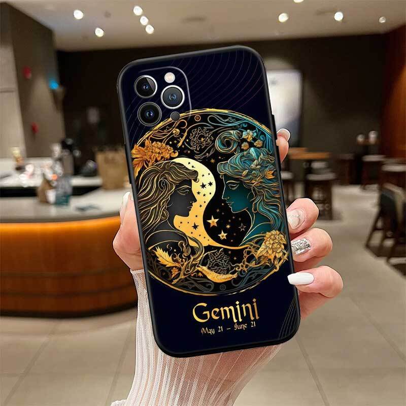 12 Constellation Card Phone Case for Redmi Note 12 12S 12C 13 13C 13R 14 14S 14R 14C 11A 13X A3 A3X A4 A5 Pro Max Plus