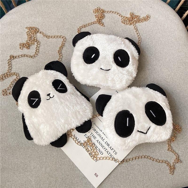 Adorable Panda Plush Shoulder Bag For Women Fashionable Korean Inspired Cute Design