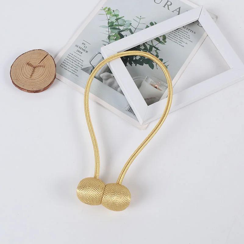 1/2/4Pcs Magnetic Ball Curtain Tiebacks Tie Rope Accessory Rods Accessoires Backs Holdbacks Buckle Clips Hook Holder Home Decor