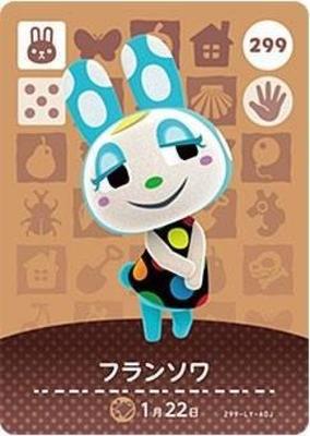 Animal Crossing Amiibo Card 3rd Edition Francois No.299