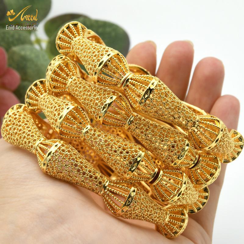 Pulsera nupcial de aleación bañada en oro - Estilo de lujo de Dubái