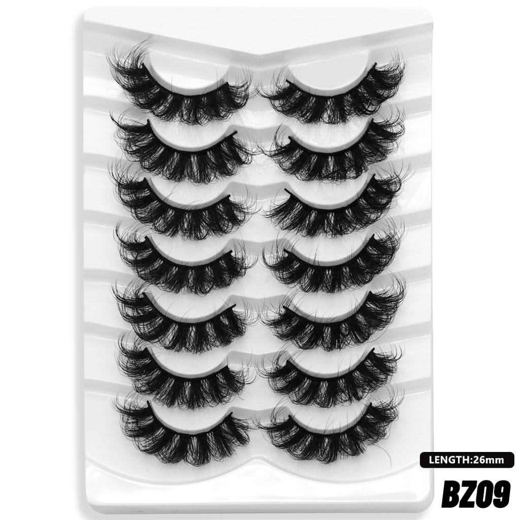 Fluffy Mink Lashes 5/7 Pairs Eyelashes Faux Mink Eyelashes Long Lasting Dramatic Volume Lashes Extension Thick Long