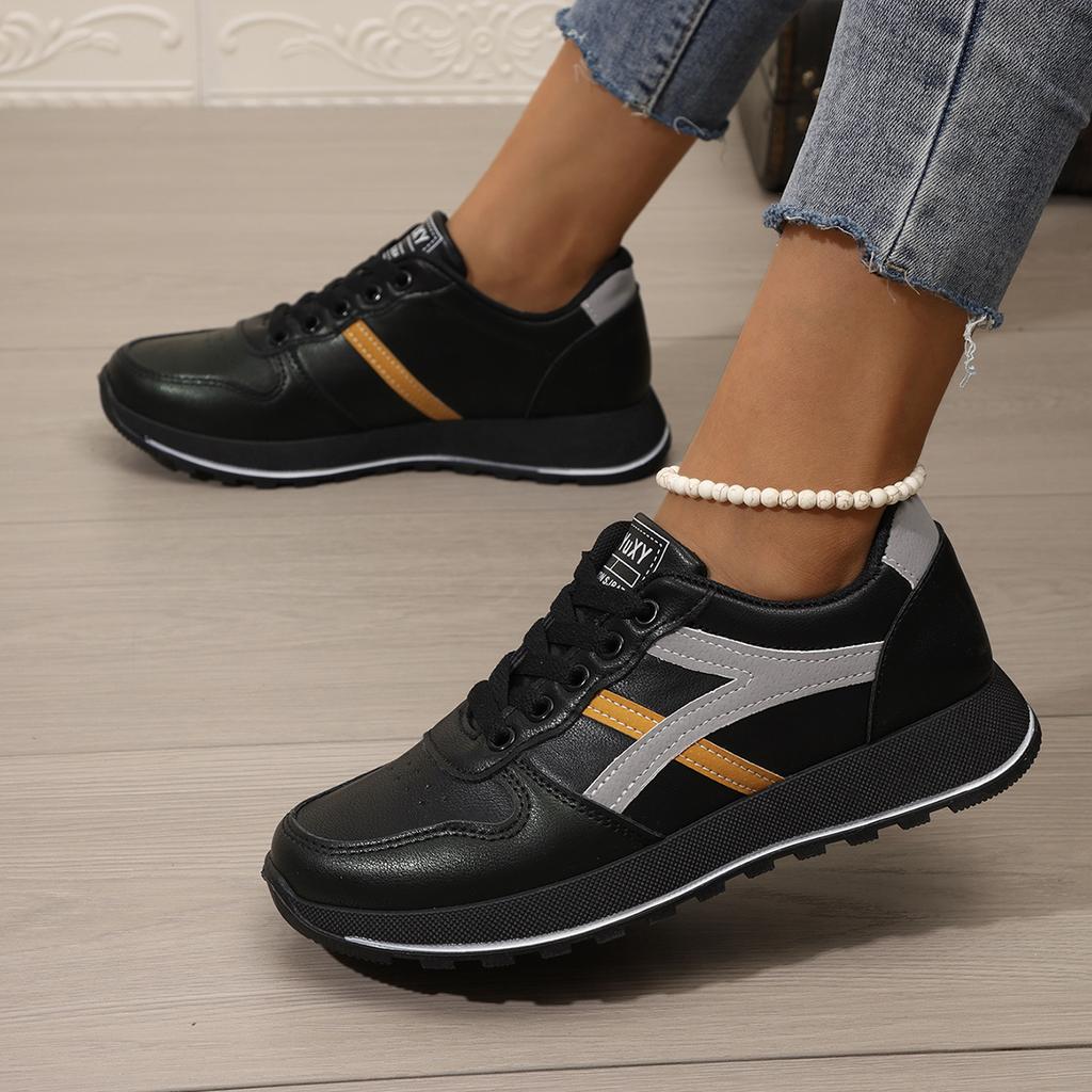 Jesienne Damskie Buty Casual do Chodzenia Nowe Sznurowane Płaskie Buty dla Kobiet Sneakersy Outdoorowe Modne Lekkie Buty do Biegania Damskie Tenis