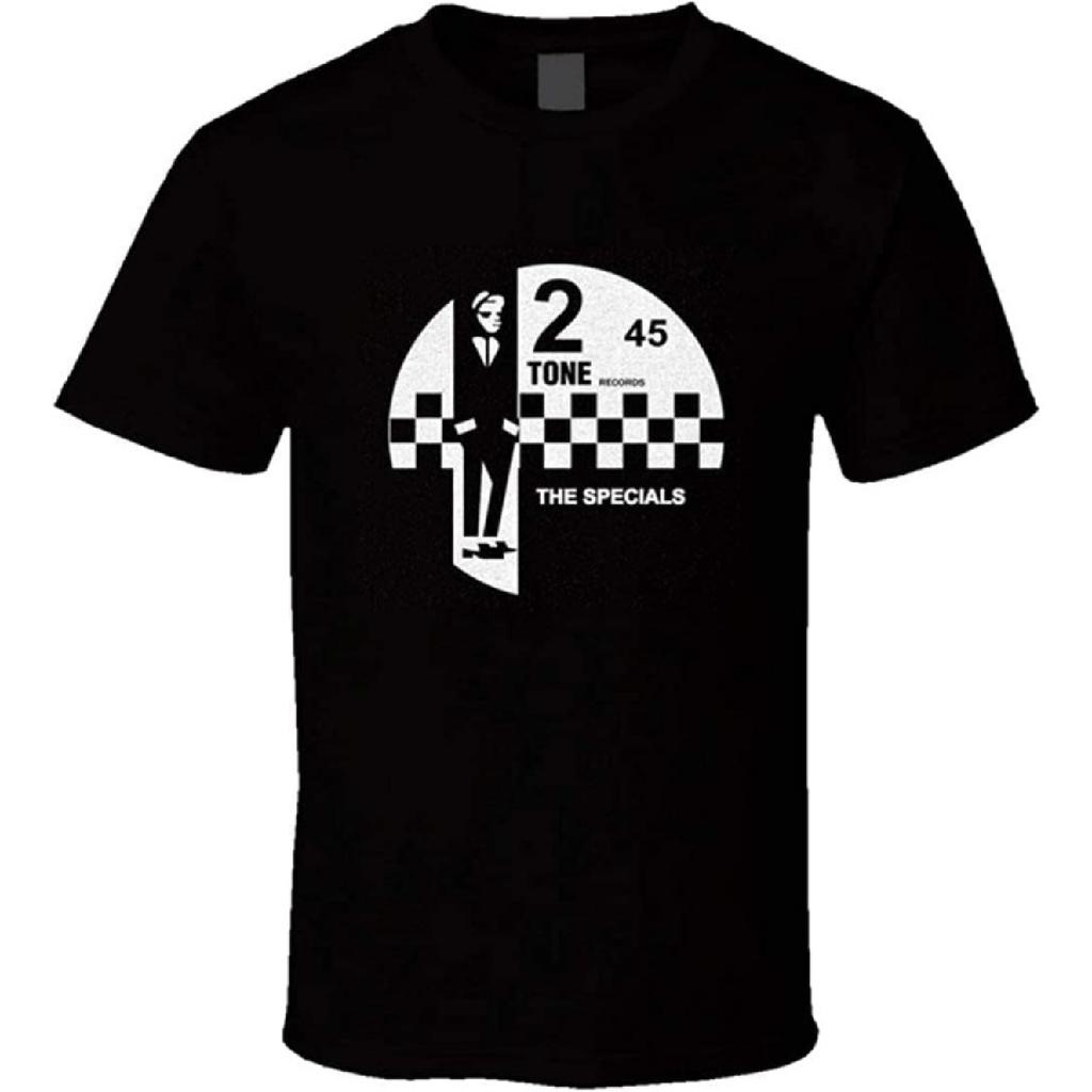 The Specials 2 Tone Records t-Shirt Rare Retro British Rock Music Labels Ska Music Shirts, Black, X-Large