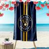 Milwaukee Brewers Print Strandtuch, Großes Weiches Schnelltrocknendes Handtuch für Strand Camping Schwimmen