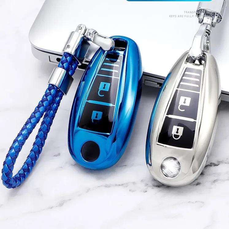 TLIN5 3 Button Soft TPU Car Remote Key Shell Cover Case for Suzuki Vitara Swift Ignis Kizashi SX4 Baleno Ertiga 2016 2017 2018 2019