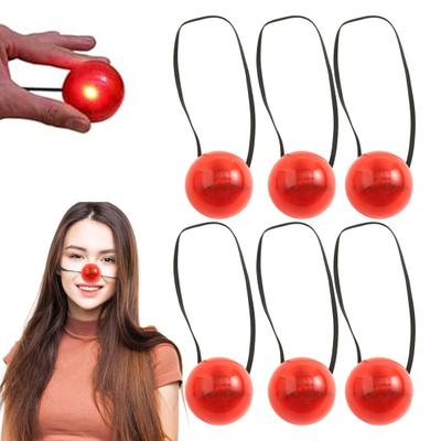 1 ensemble de nez de clown rouge lumineux à LED Red Nose Days 2024, nez de clown drôle avec sangles élastiques, accessoire de cosplay, fournitures de fête