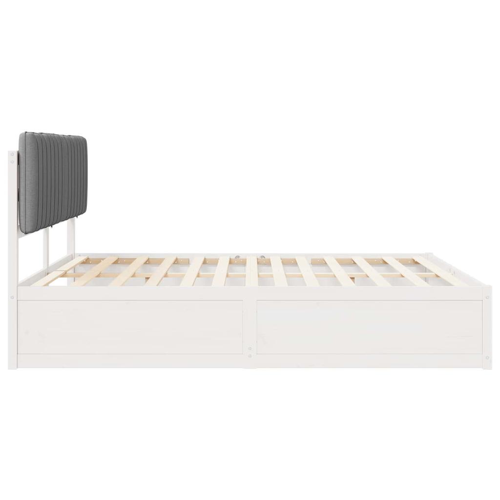 Bed Frame with Upholstered Headboard Light Grey 180 x 200 cm