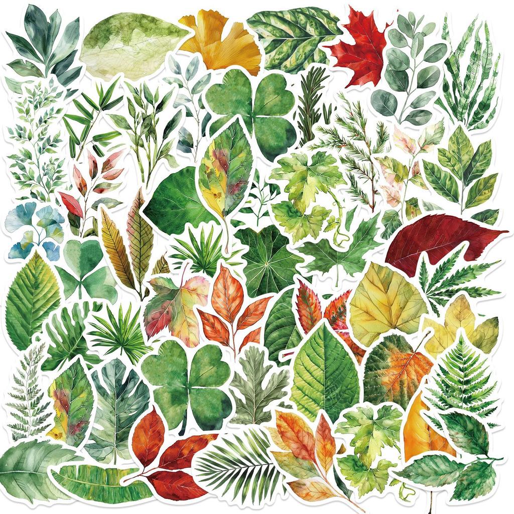 50 Cartoons, One Tree, One Leaf, Graffiti Stickers, Decorative Guitar Notebook Suitcase DIY Waterproof Stickers