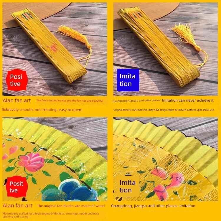 Double-Sided Easy-Open Folding Fan, Group Performance Fan, Retro Fan for Show, Dancing, Bright Red Model Dance Fan, Chinese Style
