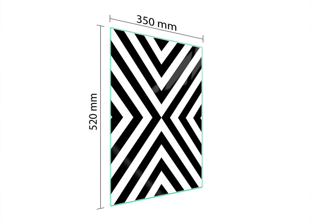 GLASS CUTTING BOARD 35x52 Stripes