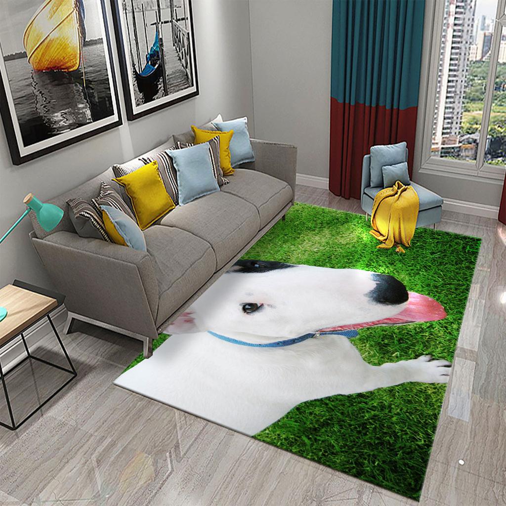 Rutschfeste Bodenmatte für Badezimmer, Küche, Balkon, Wohnzimmer, Schlafzimmer, Bodenteppich, niedlicher englischer Bulldoggen-Teppich