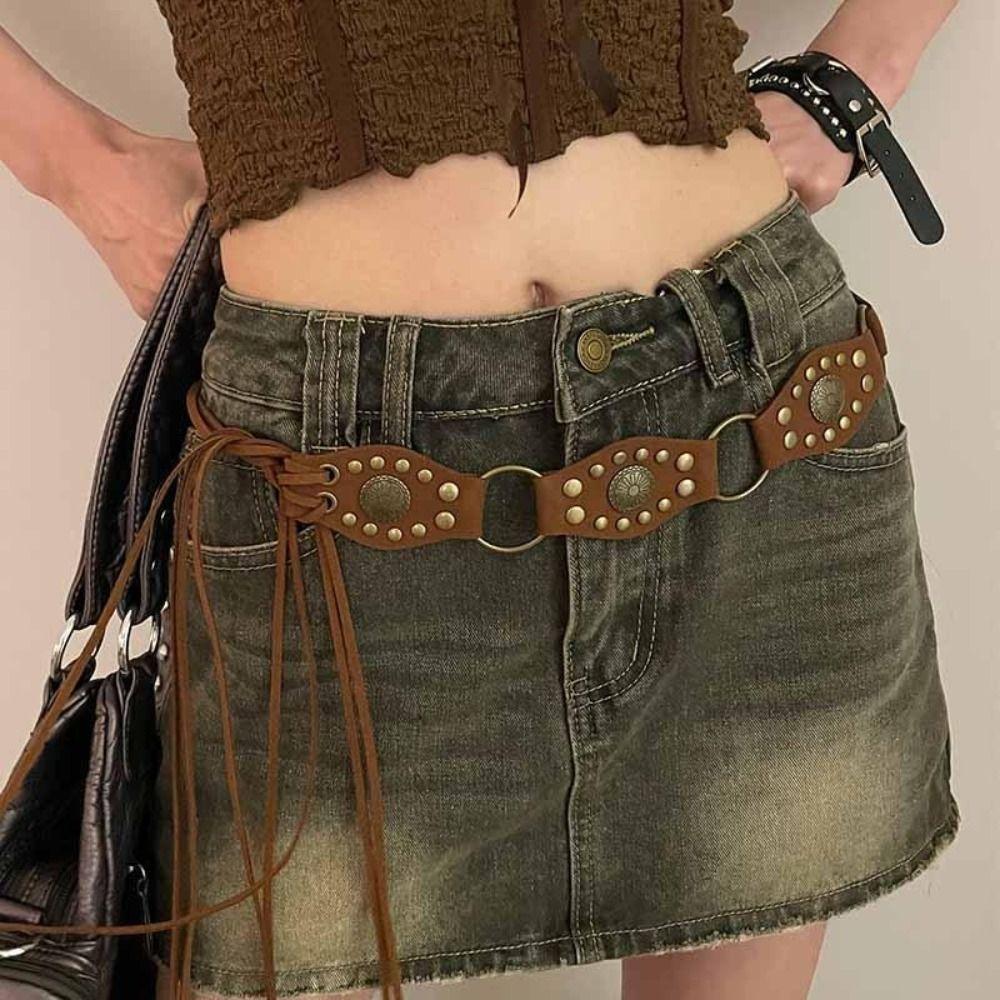 Butterfly Tassel Waist Chain Alloy Flower Bohemian Belt Trendy Bohemian Belt  Dress Decoration