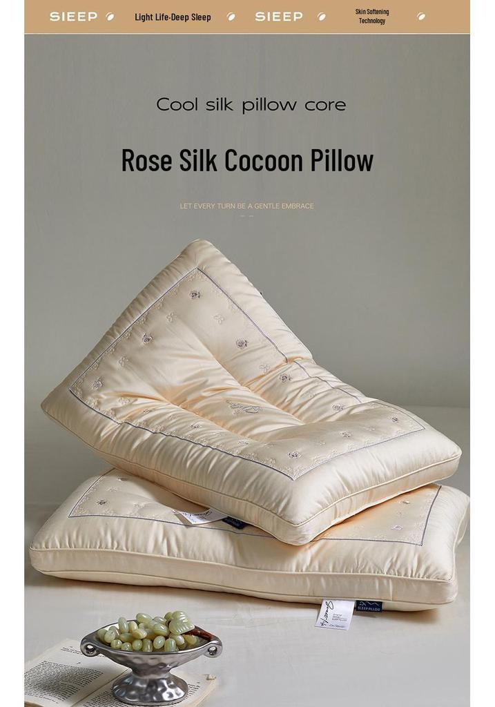 Silk Neck Support Pillow - Skin-Friendly, Soft Satin for Adults