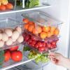 Stackable Transparent with Lid Storage Box Vegetable Fruit Organizer Fridge Container for Food Home Kitchen Tools Accessories