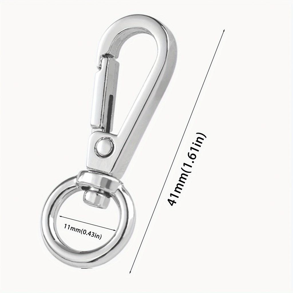 10Pcs Swivel Lobster Clasps, Classic Swivel Trigger Snap Hooks, Push Gate Snap Hook Bag Clips for Lanyard DIY Outdoor Keychain