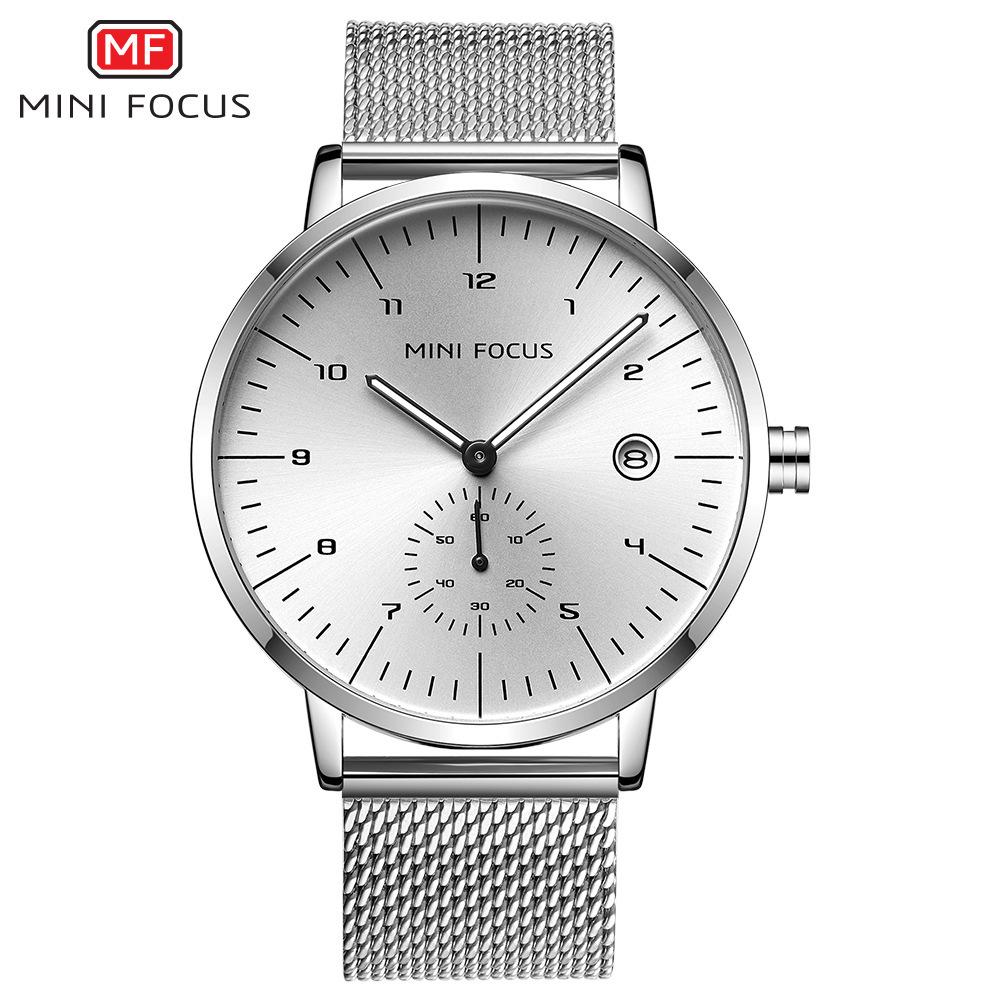 Watch Casual Men's Watch Calendar Waterproof Milan Mesh Strap Men's Watch