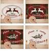 Western Style Stain-Proof Linen Placemat - Heat-Insulating and Decorative Christmas Table Mat