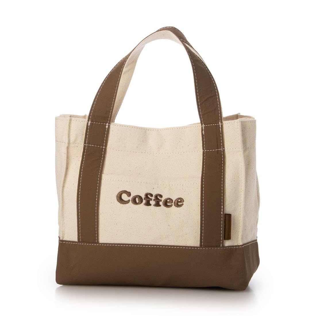 Canvas Logo Embroidered Mini Tote