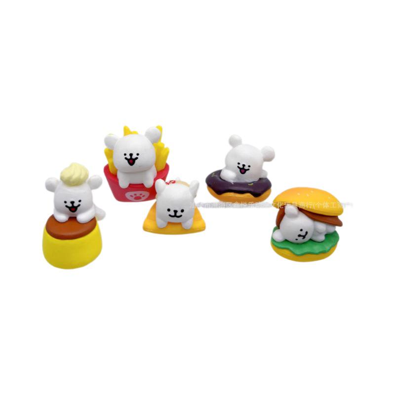 

Afternoon Tea Puppy Mengli Healing Mini Figurine Ornament - Creative Gift