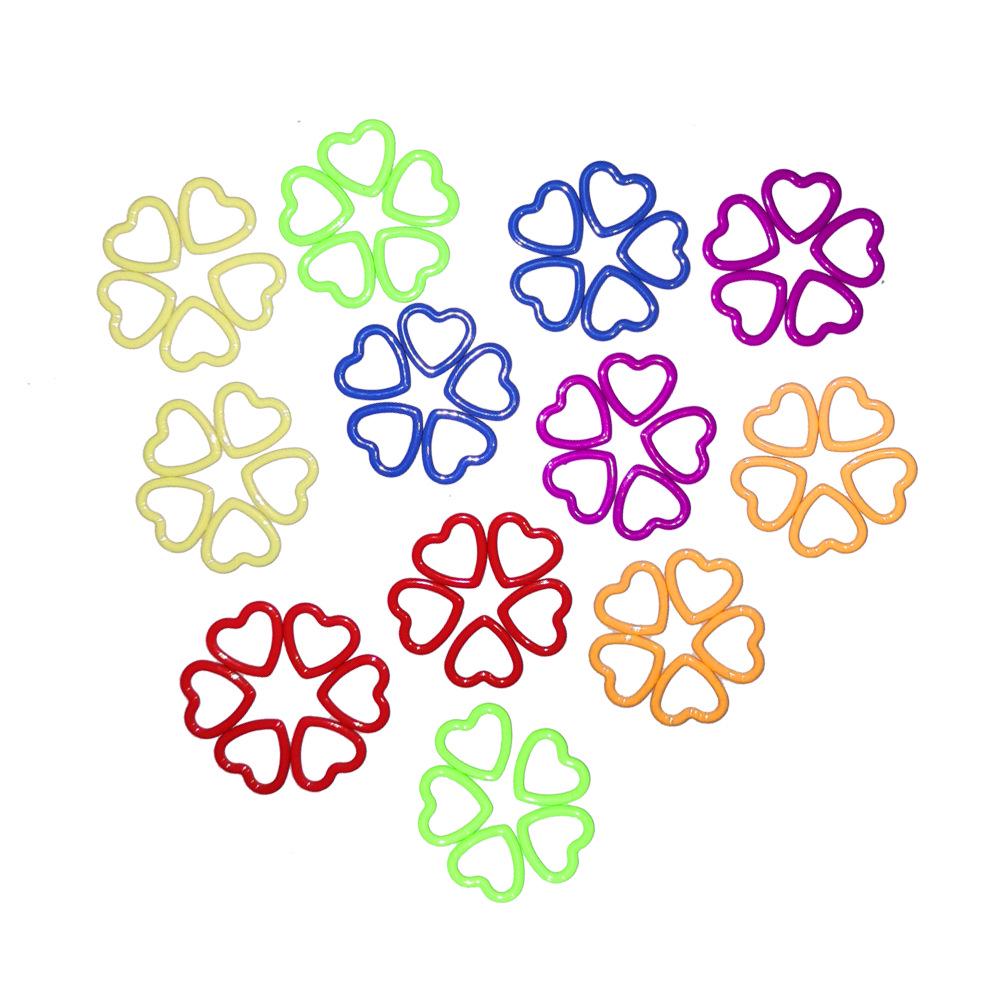 Heart-Shaped Metal Stitch Markers for Knitting and DIY Projects Medium