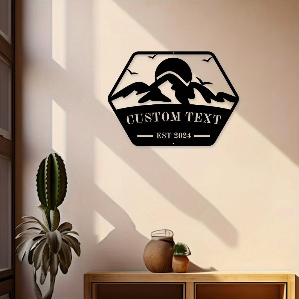Custom Metal Wall Art, Family Name Sign, Modern Address Plaque, Garden Lawn Decor, Rustic Gift