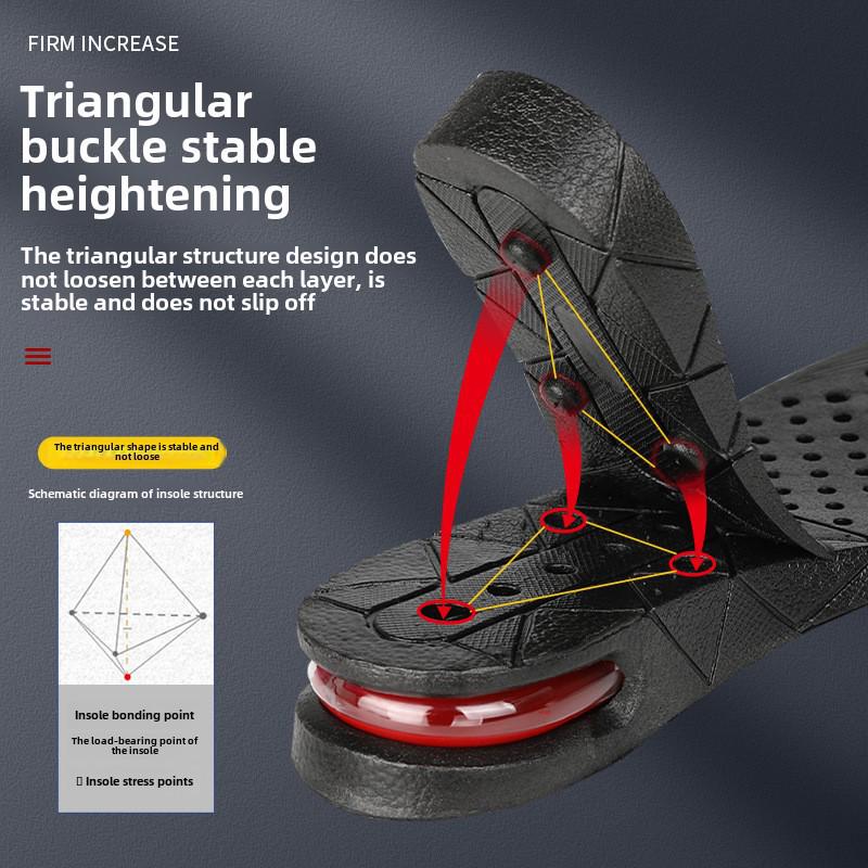 Invisible Air Cushion Height-Increasing Insoles for Men & Women - Super Soft, Adjustable, Leather-Friendly