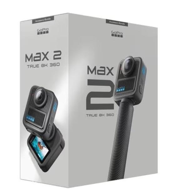 GoPro MAX2 Accessory extension and 64GB SD card CHDFZ-311-FW + Set 360-degree camera, 1.2m pole, spare, included.
