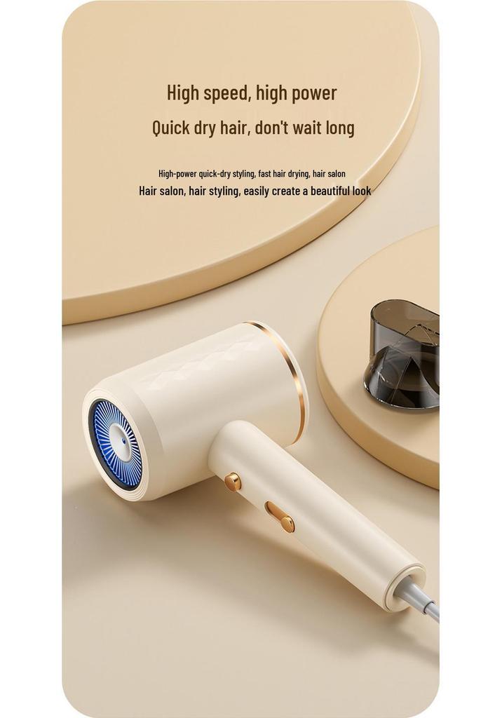 High-Speed Hair Dryer with Constant Temperature - Powerful Cold & Hot Air for Dorm & Home Use