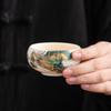 High-grade ceramic teacup Kung Fu cup owner Dragon Year limited hand-painted suet jade white porcelain single cup tea set accessories