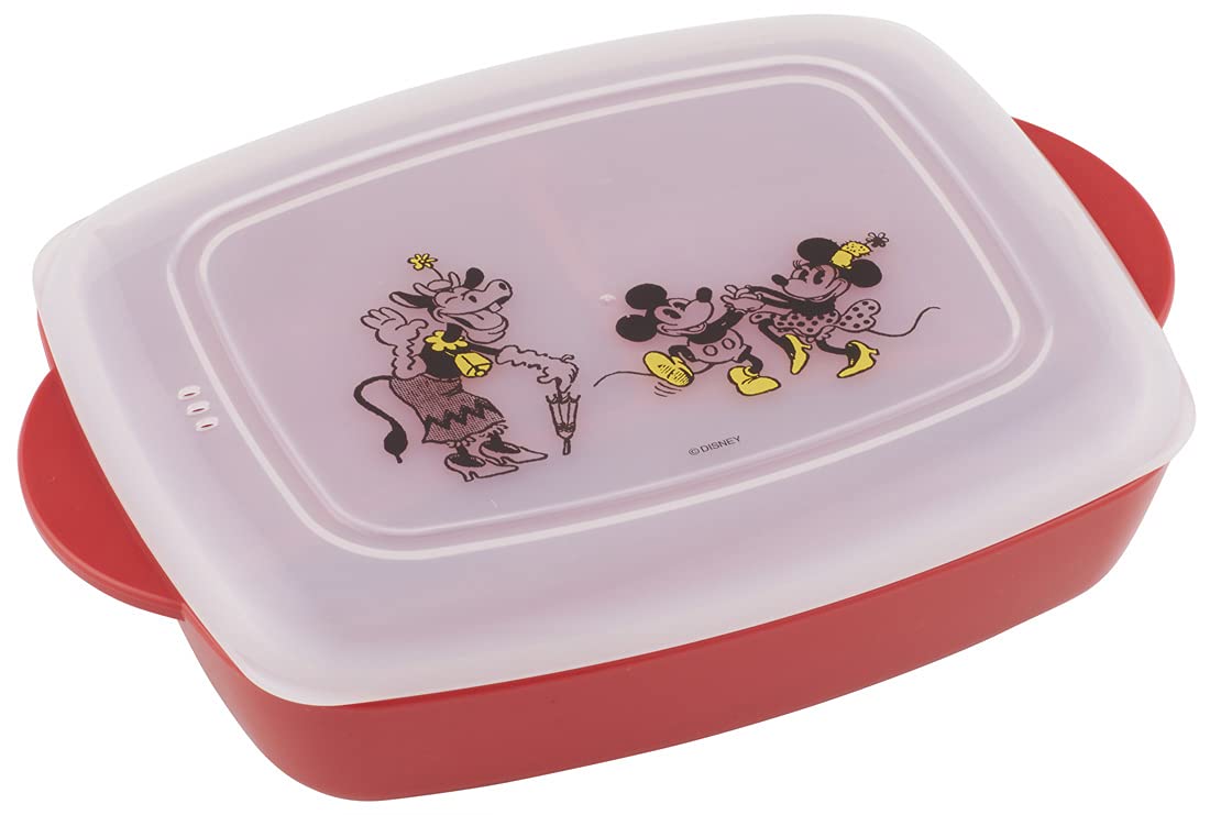 Skater Prepared Lunch Box for Eating at Lunch Disney Mickey (Skater) Home, Medium, 640ml, Plate, Mouse, LHM1-A